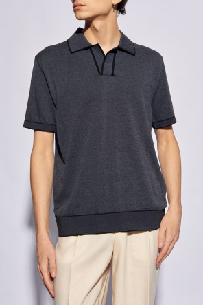 Кеды polo натуральная кожа - Navy blue Cotton polo shirt